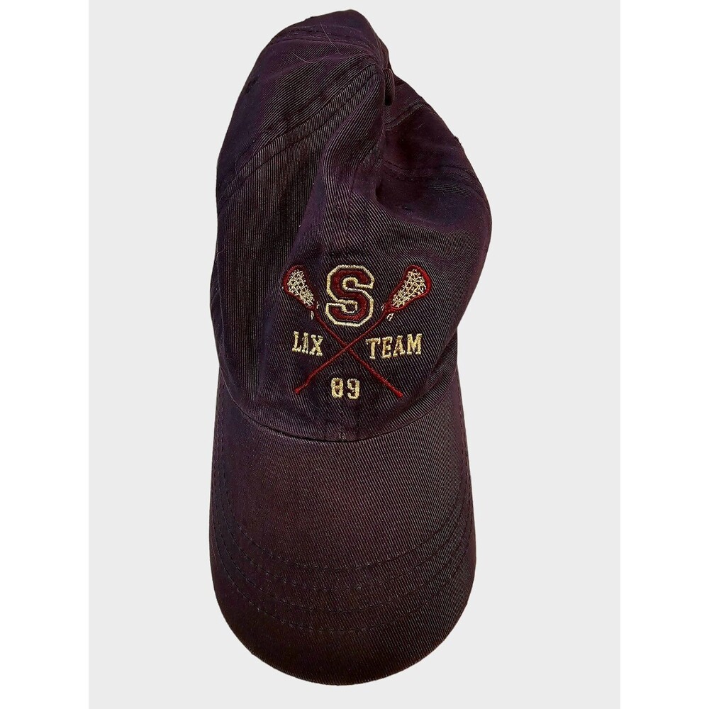 Vintage Structure Lacrosse LAX 1989 Baseball Cap Leather Strap Adjustable Blue